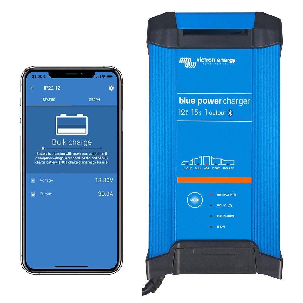 Victron Blue Smart Bluetooth IP22 Battery Charger 12/15(1) 240V AU/NZ Plug - extremeoffgridaccessories