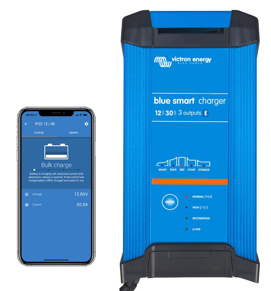 Victron Blue Smart Bluetooth IP22 Battery Charger 12/30(3) 240V AU/NZ - extremeoffgridaccessories