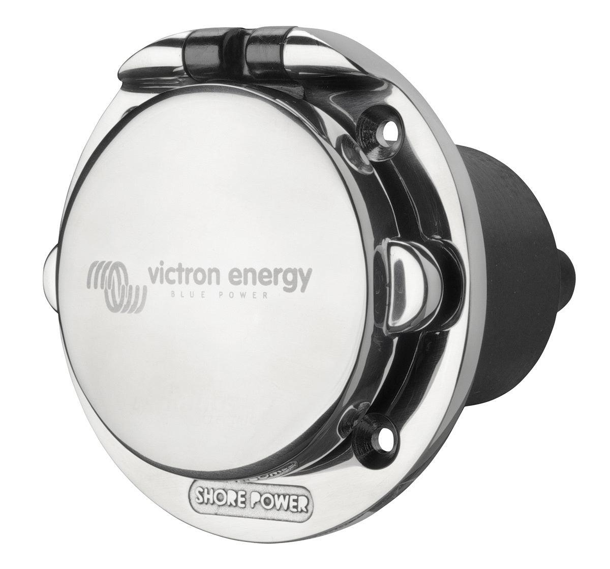 Victron Shore Power Inlet stainless with cover 16A/250Vac (2p/3w) - extremeoffgridaccessories