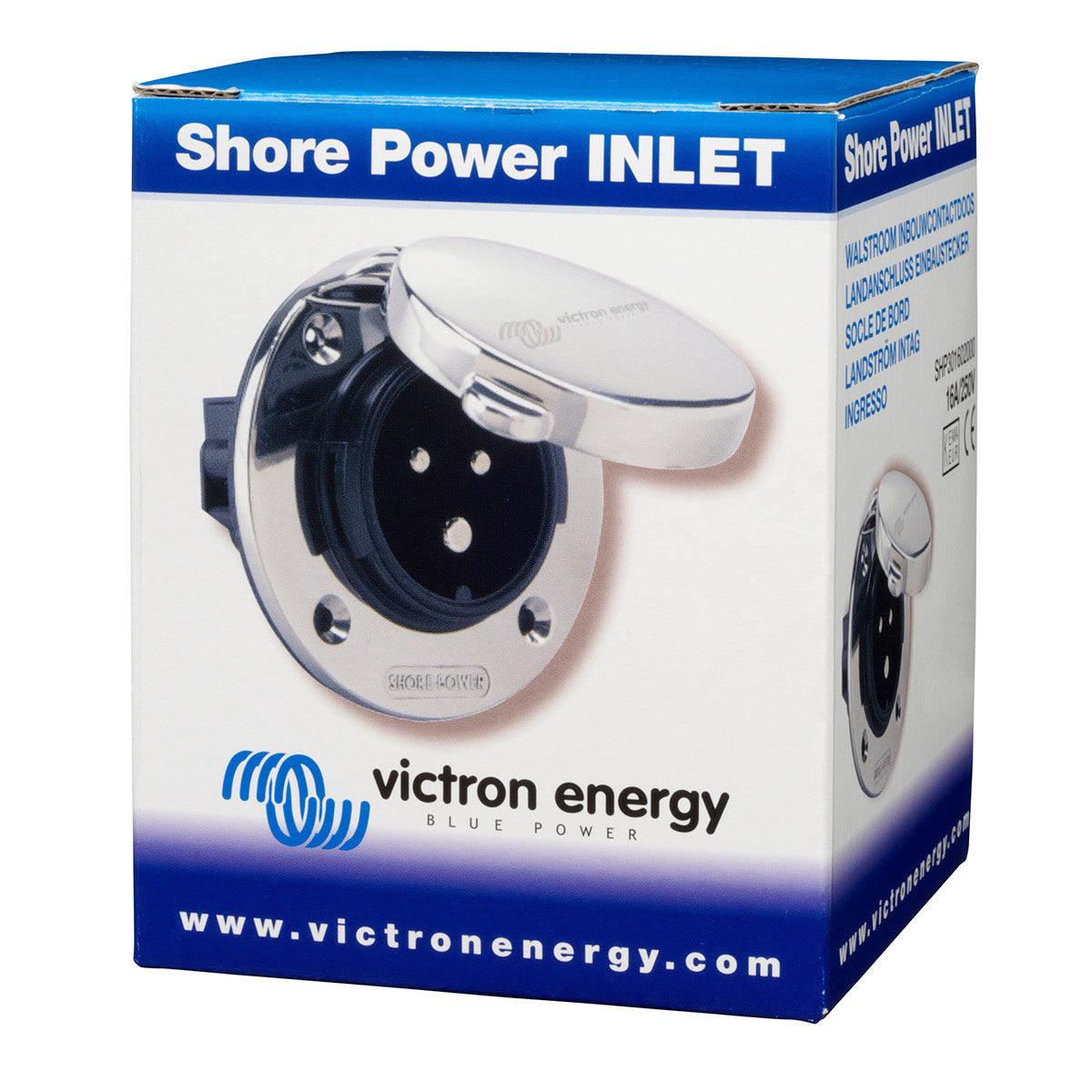 Victron Shore Power Inlet stainless with cover 16A/250Vac (2p/3w) - extremeoffgridaccessories