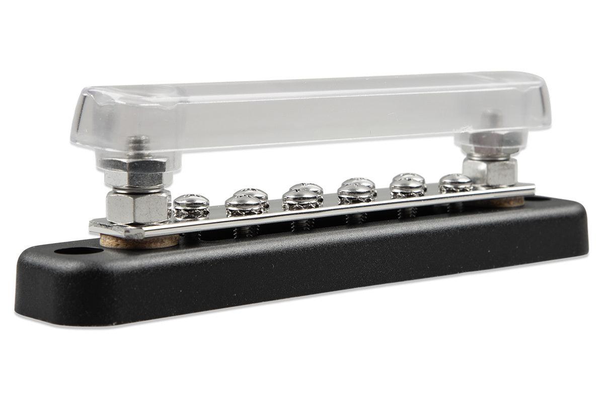 Victron Stainless Steel Busbar 150A 2 Pole 10x #8-32 Screw Terminals with Cover - extremeoffgridaccessories